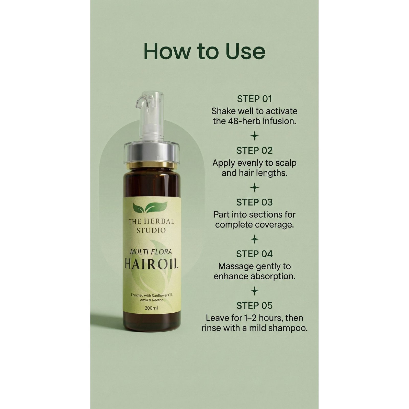 Multi Flora Hair Oil – 48 Powerful Herbs Ayurvedic Growth Formula - Image 2