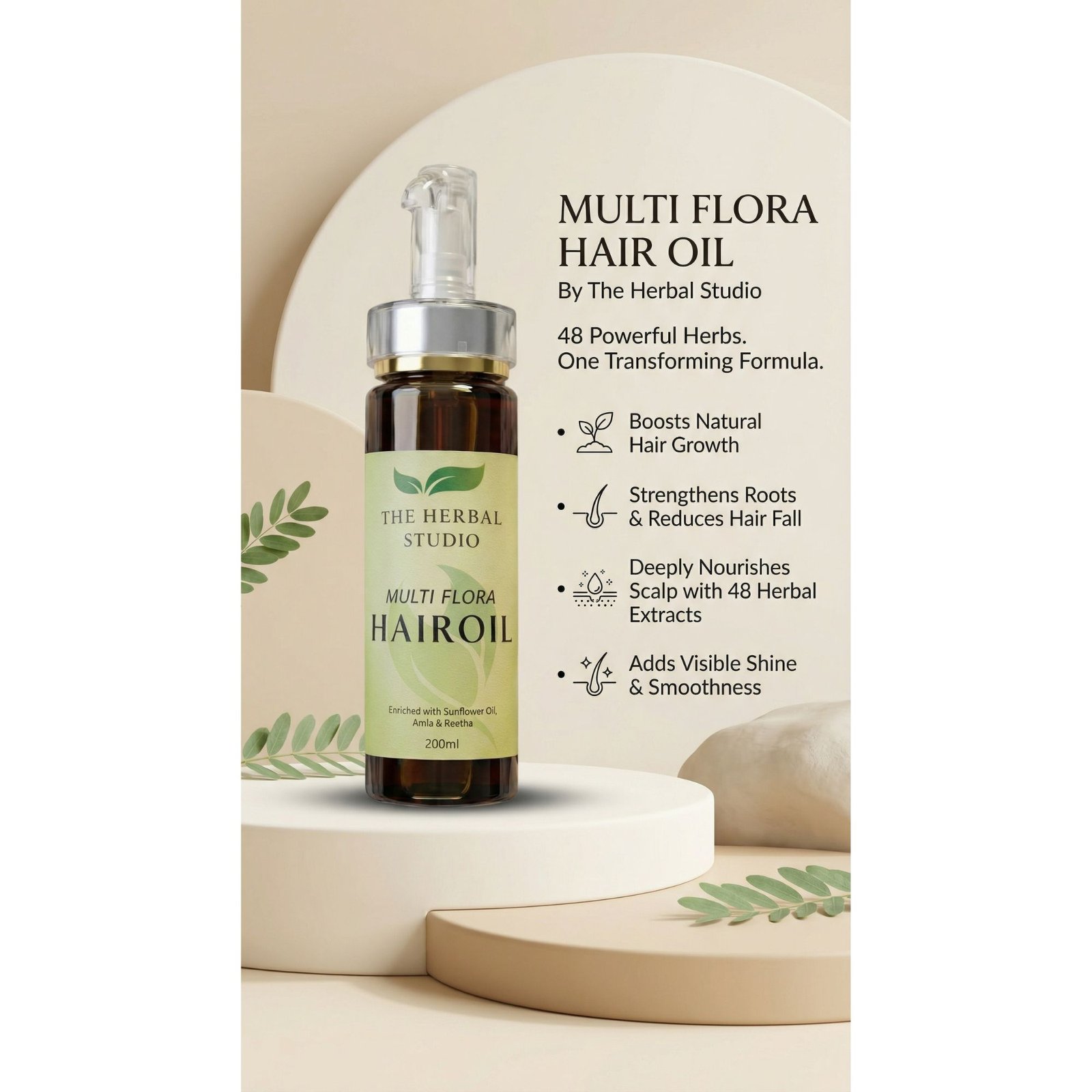 Multi Flora Hair Oil – 48 Powerful Herbs Ayurvedic Growth Formula - Image 6